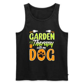 Garden and Dogs Planters Gifts Gardeners - Men's Premium Organic Tank Top - black - Front - Michal (187cm)