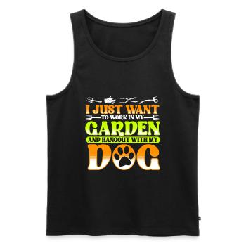 Garden and Dogs Planters Gifts Gardeners - Men's Premium Organic Tank Top - black - Front - Michal (187cm)