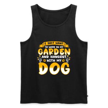 Garden and Dogs Planters Gifts Gardeners - Men's Premium Organic Tank Top - black - Front - Michal (187cm)