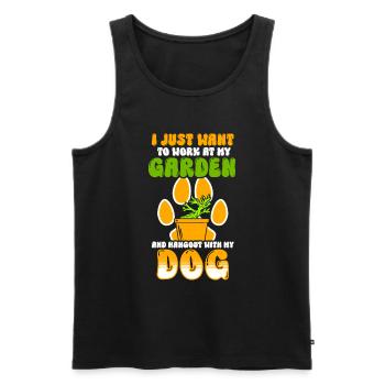 Garden and Dogs Planters Gifts Gardeners - Men's Premium Organic Tank Top - black - Front - Michal (187cm)