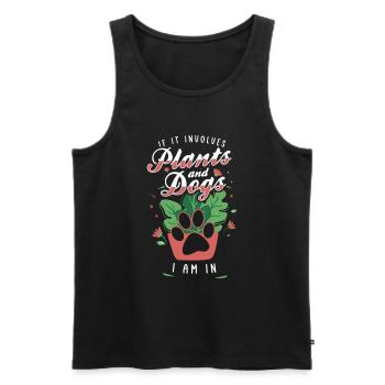 Garden and Dogs Planters Gifts Gardeners - Men's Premium Organic Tank Top - black - Front - Michal (187cm)