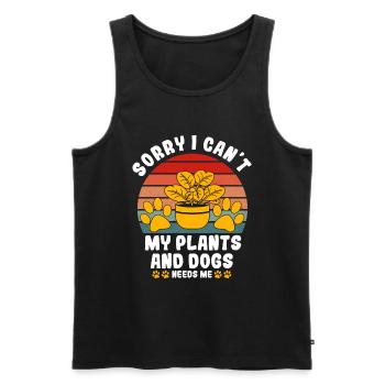 Garden and Dogs Planters Gifts Gardeners - Men's Premium Organic Tank Top - black - Front - Michal (187cm)