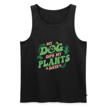 Garden and Dogs Planters Gifts Gardeners - Men's Premium Organic Tank Top - black - Front - Michal (187cm)