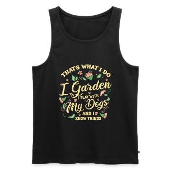 Garden and Dogs Planters Gifts Gardeners - Men's Premium Organic Tank Top - black - Front - Michal (187cm)