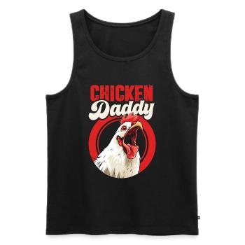 Amoureux de la poule Fermier Poulailler Amoureux de la poule - Débardeur bio Premium Homme - noir - Devant - Michal (187cm)