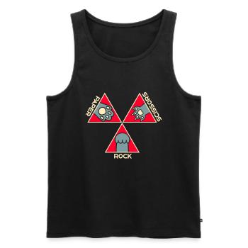 Rockpapierschere Handspiel Lustige Katzenkinder - Männer Premium Bio Tank Top - Schwarz - Vorne - AI Model Male 178 light (178cm)