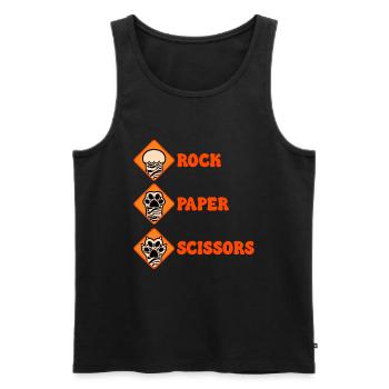 Rockpapierschere Handspiel Lustige Katzenkinder - Männer Premium Bio Tank Top - Schwarz - Vorne - AI Model Male 178 light (178cm)