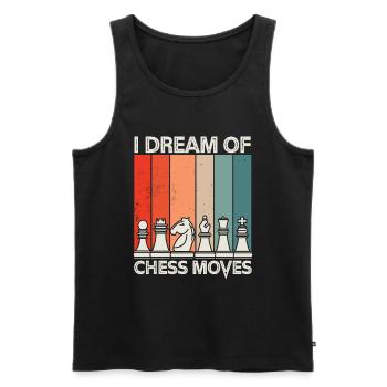 Pièces De Joueur D’échecs Chess Lover Fille - Débardeur bio Premium Homme - charbon - Devant - Alexander (188cm)