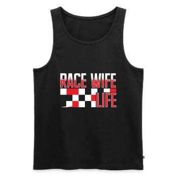 Race Woman Racing Quotes Car Racer Driver - Men's Premium Organic Tank Top - black - Front - Michal (187cm)