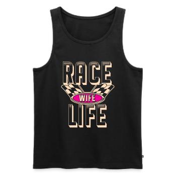 Race Woman Racing Quotes Car Racer Driver - Men's Premium Organic Tank Top - black - Front - Michal (187cm)