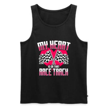 Race Woman Racing Quotes Car Racer Driver - Men's Premium Organic Tank Top - black - Front - Michal (187cm)