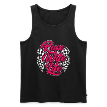 Race Woman Racing Quotes Car Racer Driver - Men's Premium Organic Tank Top - black - Front - Michal (187cm)