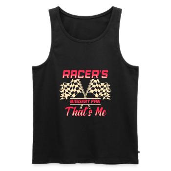 Race Woman Racing Quotes Car Racer Driver - Men's Premium Organic Tank Top - black - Front - Michal (187cm)