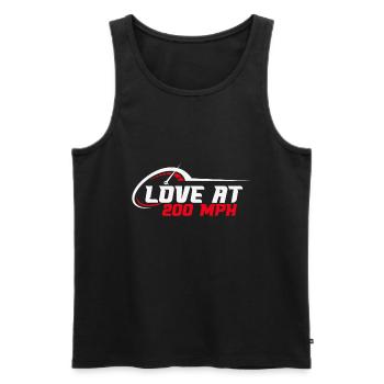 Race Woman Racing Quotes Car Racer Driver - Men's Premium Organic Tank Top - black - Front - Michal (187cm)
