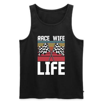 Race Woman Racing Quotes Car Racer Driver - Men's Premium Organic Tank Top - black - Front - Michal (187cm)