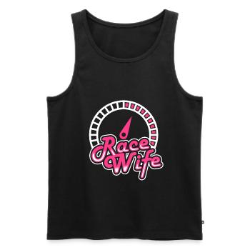 Race Woman Racing Quotes Car Racer Driver - Men's Premium Organic Tank Top - black - Front - Michal (187cm)