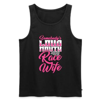 Race Woman Racing Quotes Car Racer Driver - Men's Premium Organic Tank Top - black - Front - Michal (187cm)