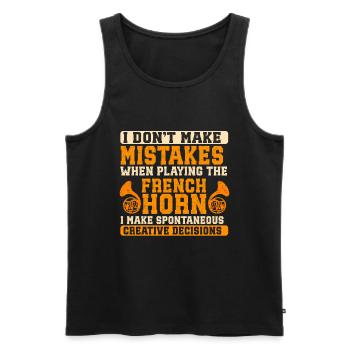 Französischer Horn -Spieler Hornist Messing Musik - Männer Premium Bio Tank Top - Schwarz - Vorne - Michal (187cm)