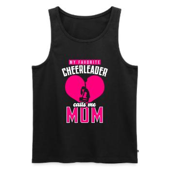 Cheer Maman Pom-pom girl Maman pom-pom girl - Débardeur bio Premium Homme - noir - Devant - Michal (187cm)