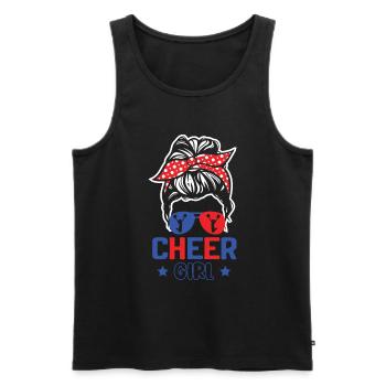 Cheerleadermädchen Cheerleading Jubel Jugend - Männer Premium Bio Tank Top - Schwarz - Vorne - Michal (187cm)