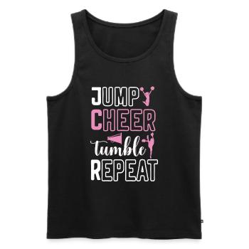 Cheerleadermädchen Cheerleading Jubel Jugend - Männer Premium Bio Tank Top - Schwarz - Vorne - Michal (187cm)