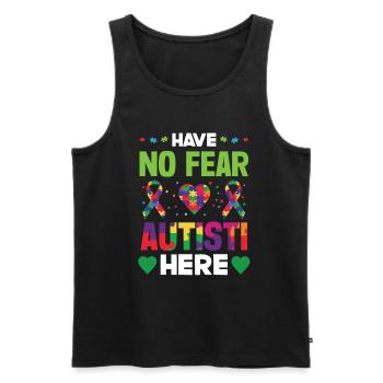 Autismusbewusstsein Unterstützen Autistische - Männer Premium Bio Tank Top - Schwarz - Vorne - Michal (187cm)
