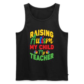 Autismusbewusstsein Unterstützen Autistische - Männer Premium Bio Tank Top - Schwarz - Vorne - Michal (187cm)