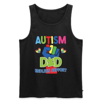 Autismusbewusstsein Unterstützen Autistische - Männer Premium Bio Tank Top - Schwarz - Vorne - Michal (187cm)