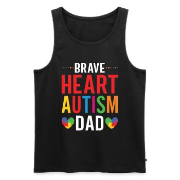 Autismusbewusstsein Unterstützen Autistische - Männer Premium Bio Tank Top - Schwarz - Vorne - Michal (187cm)
