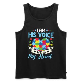 Autismusbewusstsein Unterstützen Autistische - Männer Premium Bio Tank Top - Schwarz - Vorne - Michal (187cm)