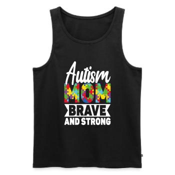Autismusbewusstsein Unterstützen Autistische - Männer Premium Bio Tank Top - Schwarz - Vorne - Michal (187cm)