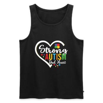 Autismusbewusstsein Unterstützen Autistische - Männer Premium Bio Tank Top - Schwarz - Vorne - Michal (187cm)