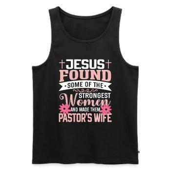 Pasteur Femme Jésus Appréciation de l’Église Chrétienne - Débardeur bio Premium Homme - noir - Devant - Michal (187cm)