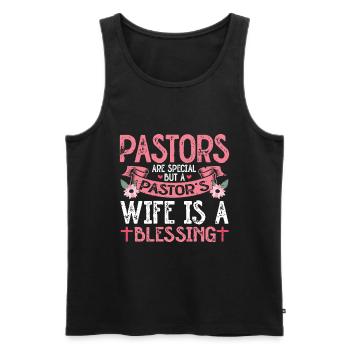 Pasteur Femme Jésus Appréciation de l’Église Chrétienne - Débardeur bio Premium Homme - noir - Devant - Michal (187cm)