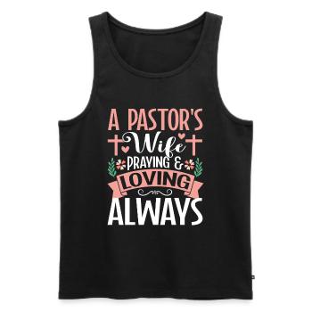 Pasteur Femme Jésus Appréciation de l’Église Chrétienne - Débardeur bio Premium Homme - noir - Devant - Michal (187cm)