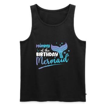 Escouade de fête d’anniversaire pour sirène - Débardeur bio Premium Homme - noir - Devant - AI Model Male 178 light (178cm)