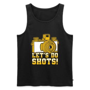 Photography - Photo shoot for photo camera. - Men's Premium Organic Tank Top - black - Front - AI Model Male 178 light (178cm)