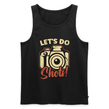 Photography - Photo shoot for photo camera. - Men's Premium Organic Tank Top - black - Front - AI Model Male 178 light (178cm)