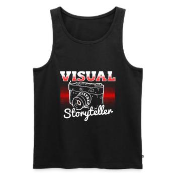 Photography - Photo shoot for photo camera. - Men's Premium Organic Tank Top - black - Front - AI Model Male 178 light (178cm)