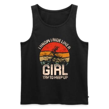 ATV Quad Bike Girl Allradfahrzeuge - Männer Premium Bio Tank Top - Schwarz - Vorne - AI Model Male 178 light (178cm)