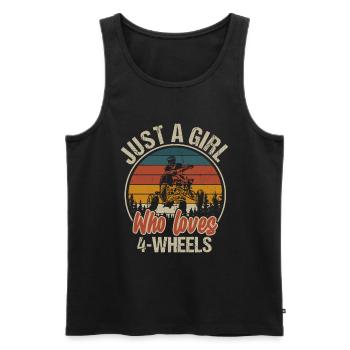 ATV Quad Bike Girl Four-wheel Drive Vehicles - Men's Premium Organic Tank Top - black - Front - AI Model Male 178 light (178cm)