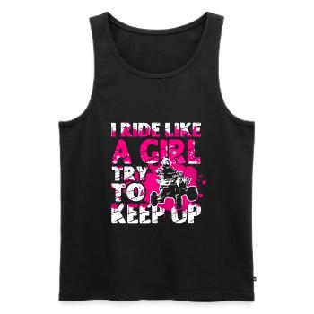 ATV Quad Bike Girl Allradfahrzeuge - Männer Premium Bio Tank Top - Schwarz - Vorne - AI Model Male 178 light (178cm)