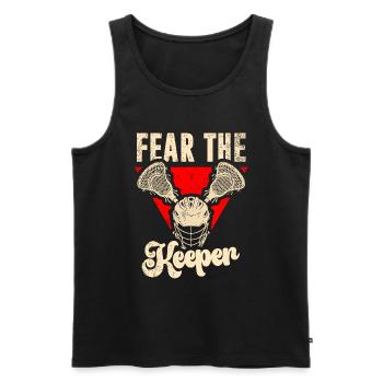 Lacrosse Torwart Lacrosse Handschuhe Kleben Locker - Männer Premium Bio Tank Top - Schwarz - Vorne - Michal (187cm)