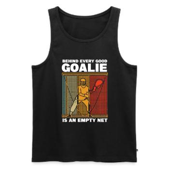 Lacrosse Torwart Lacrosse Handschuhe Kleben Locker - Männer Premium Bio Tank Top - Schwarz - Vorne - Michal (187cm)