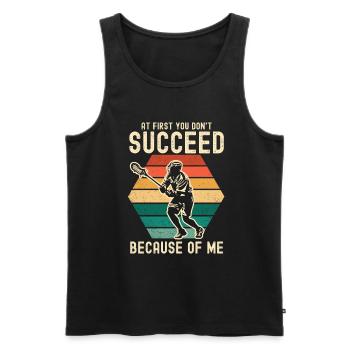 Lacrosse Torwart Lacrosse Handschuhe Kleben Locker - Männer Premium Bio Tank Top - Schwarz - Vorne - Michal (187cm)