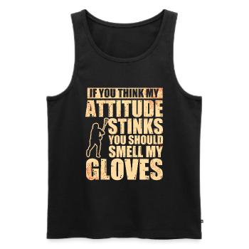 Lacrosse Torwart Lacrosse Handschuhe Kleben Locker - Männer Premium Bio Tank Top - Schwarz - Vorne - Michal (187cm)
