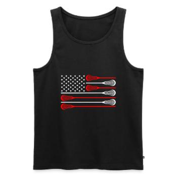 Lacrosse Torwart Lacrosse Handschuhe Kleben Locker - Männer Premium Bio Tank Top - Schwarz - Vorne - Michal (187cm)