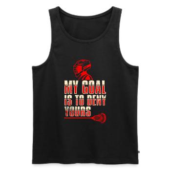 Lacrosse Torwart Lacrosse Handschuhe Kleben Locker - Männer Premium Bio Tank Top - Schwarz - Vorne - Michal (187cm)