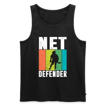 Lacrosse Torwart Lacrosse Handschuhe Kleben Locker - Männer Premium Bio Tank Top - Schwarz - Vorne - Michal (187cm)