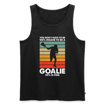 Lacrosse Torwart Lacrosse Handschuhe Kleben Locker - Männer Premium Bio Tank Top - Schwarz - Vorne - Michal (187cm)